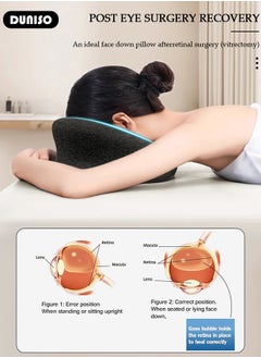 DUNISO Face Down Pillow, Desk Napping Pillow, Breathe Easy Face Down Pillow After Surgery, Versatile Travel Pillow,Massage Pillow Face Down, Comfortable Breathable Cover for Sleeping, Massage Headrest, Office, Car, Airport  - Image 2