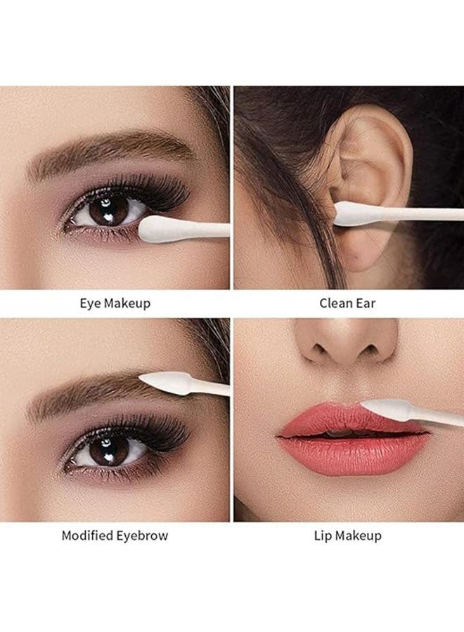 500 Count Round and Pointed Double End Cotton, Hypoallergenic Cleansing Care Beauty Makeup Tools, Ear Swabs for Makeup and Cleaning Daily Use - Image 4