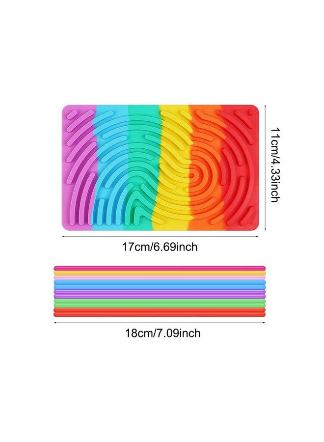 FWQPRA FWQPRA Sensory Activity Board | Double-Sided Silicone Fidget Toy for Kids & Adults | Silent, No Mess, Calming for Anxiety, ADHD & Autism | Kids 3+ & Adults | Includes 11 Strings & Plastic Bag  - Image 3