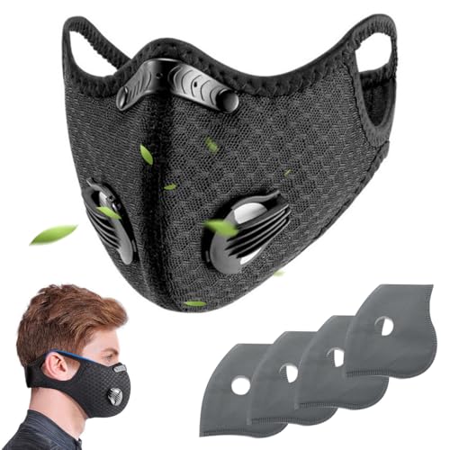 Serplex® Windproof Sports Face Mask – Reusable & Washable with 4 Filters, Adjustable Back Closure for Men & Women – Breathable Mesh for Cycling, Motorcycle & Outdoor Winter Activities - Image 1