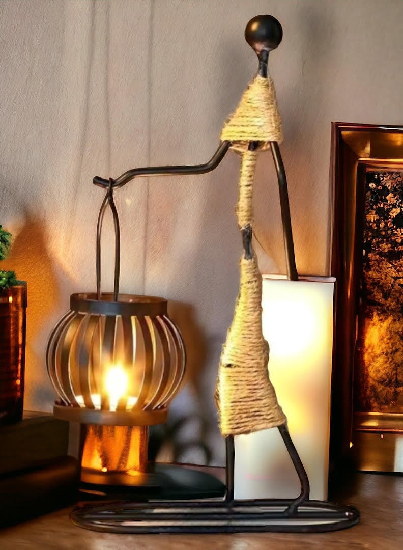 OLUDENIZ Candle Holder Iron Elegance: Retro Iron – A Powerful Statement in Creative Home Decor, a Nice Gift, Accessory, and Candle Holder for Ramadan  - Image 5