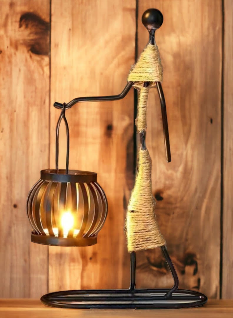 OLUDENIZ Candle Holder Iron Elegance: Retro Iron – A Powerful Statement in Creative Home Decor, a Nice Gift, Accessory, and Candle Holder for Ramadan  - Image 2