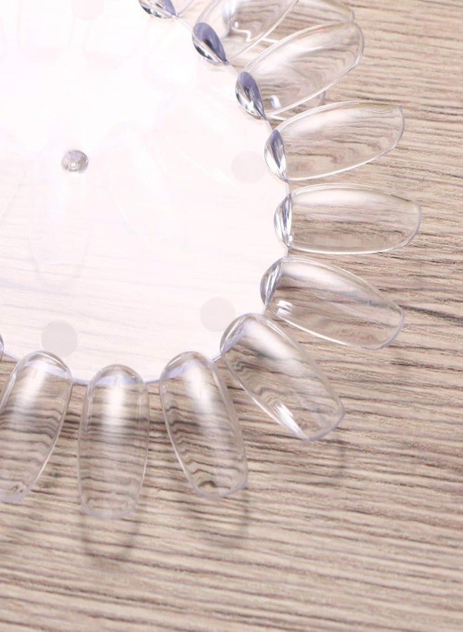 NYSA Nail Art Practice Display | Transparent Acrylic Practice Wheel | Transparent Sunflower Shape Display | Display Borad for Beginners | Nail Art Display For Salon | 20 Nail Tips Display Board | Pack of 10pcs - Image 3