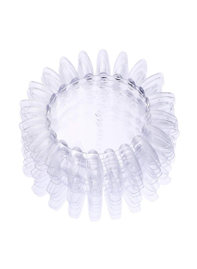NYSA Nail Art Practice Display | Transparent Acrylic Practice Wheel | Transparent Sunflower Shape Display | Display Borad for Beginners | Nail Art Display For Salon | 20 Nail Tips Display Board | Pack of 10pcs - Image 1