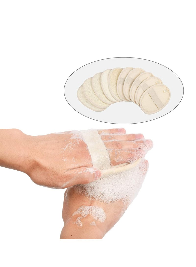 10 Packs Large Exfoliating Loofah Sponge Pads, Natural Luffa Cloth for Men  Women's Bath and Shower (10 pack) - Image 3