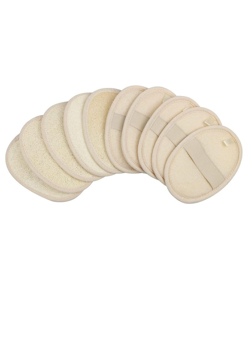 10 Packs Large Exfoliating Loofah Sponge Pads, Natural Luffa Cloth for Men  Women's Bath and Shower (10 pack) - Image 1
