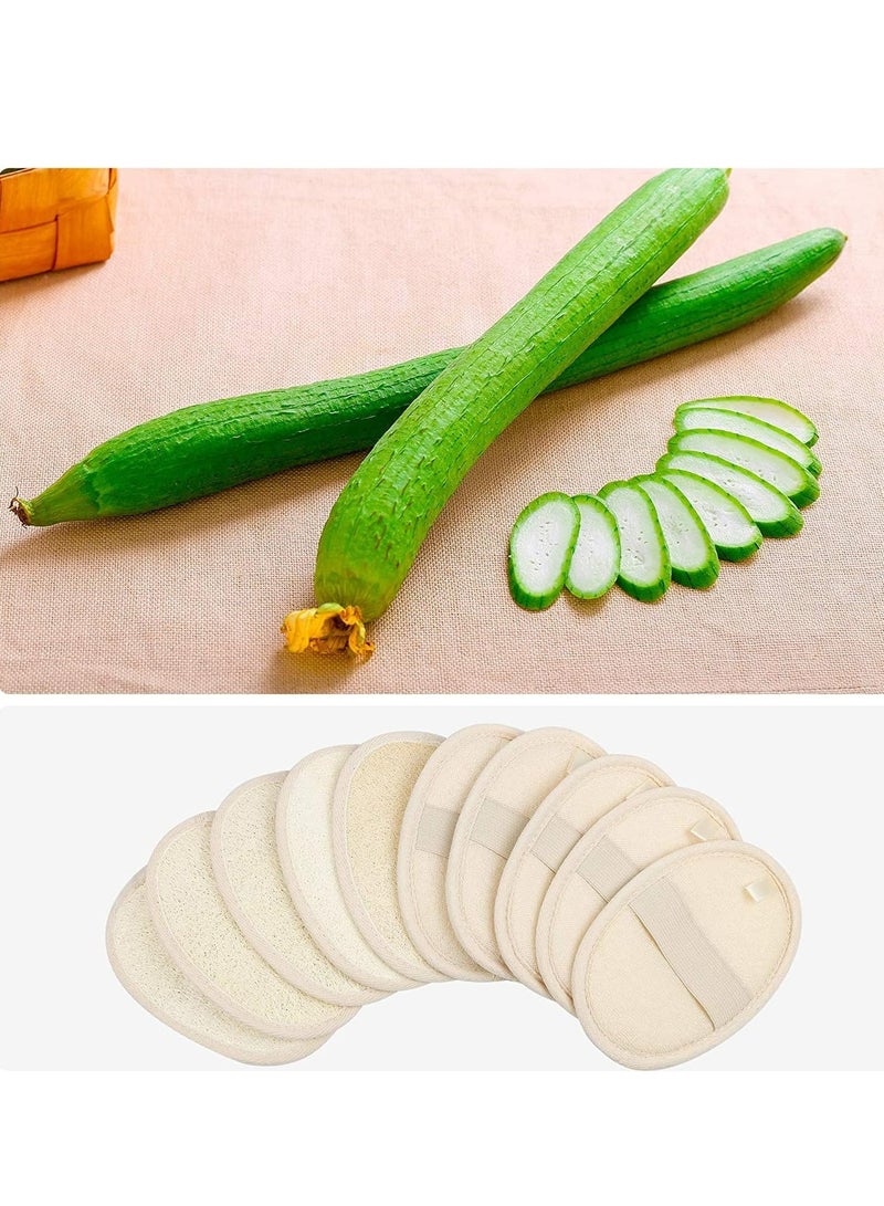 10 Packs Large Exfoliating Loofah Sponge Pads, Natural Luffa Cloth for Men  Women's Bath and Shower (10 pack) - Image 5