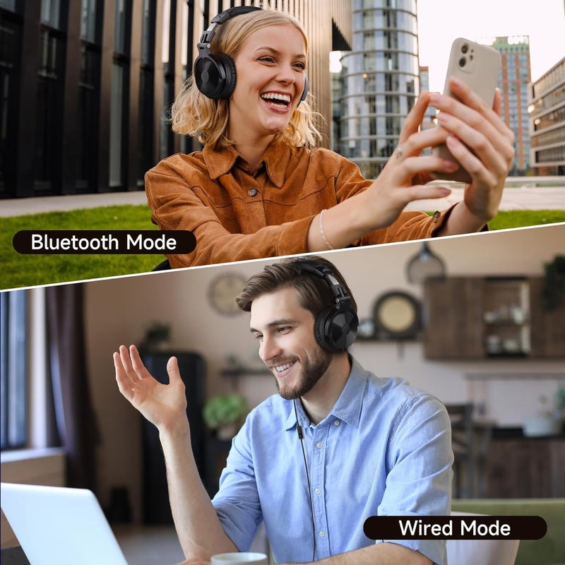 OneOdio All-round unified build Bluetooth Over Ear Headphones - Wireless/Wired 110 Hrs Stereo Bluetooth Headsets Foldable Headset With Deep Bass 50Mm Neodymium Drivers For Pc/Phone - Studio Wireless(Y80B) Condition adaptive build - Image 4