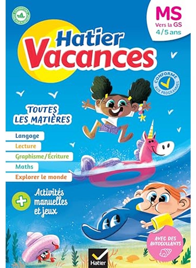 Cahier De Vacances 2023 De La Moyenne Section Vers La Grande Section 4/5 Ans - Pour Reviser Son Anne