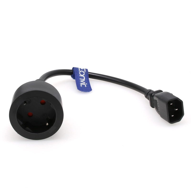 Eonvic IEC 320 C14 Male to 3 x Europe Schuko Female Socket Short Adapter Power Cable for UPS PDU,Euro UPS/PDU Power Cord Connecter - Image 1