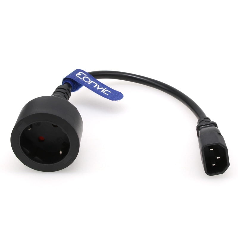 Eonvic IEC 320 C14 Male to 3 x Europe Schuko Female Socket Short Adapter Power Cable for UPS PDU,Euro UPS/PDU Power Cord Connecter - Image 2