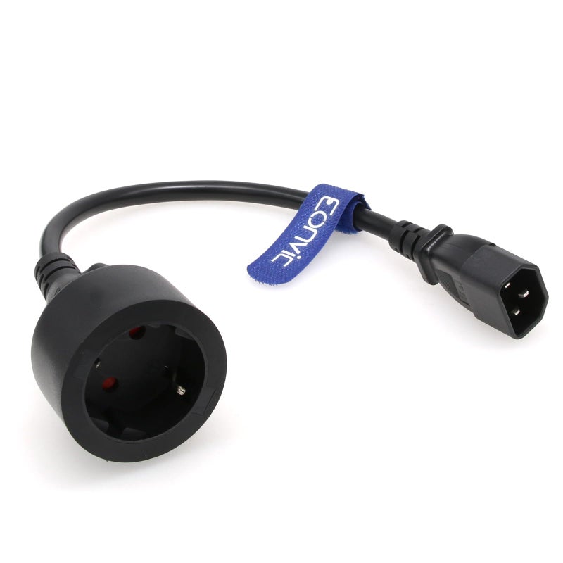 Eonvic IEC 320 C14 Male to 3 x Europe Schuko Female Socket Short Adapter Power Cable for UPS PDU,Euro UPS/PDU Power Cord Connecter - Image 4