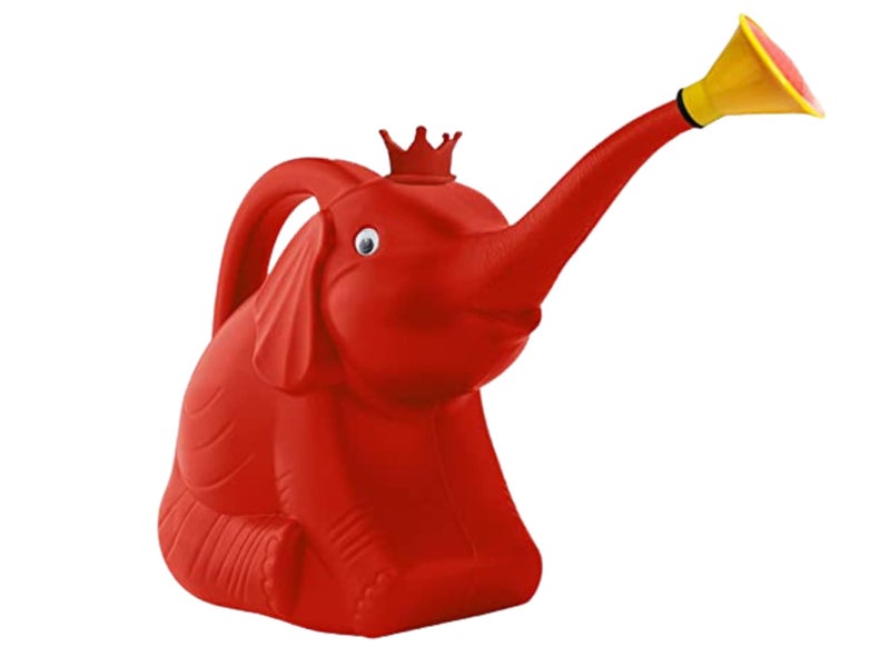 Klassic Watering Can for Plants | 1.8 Lire Can with Sprayer | Durable and Tough | Plant Watering Can for Plants & Flowers with Stylish Elephant Shape (Red, Pack of 1) - Image 4