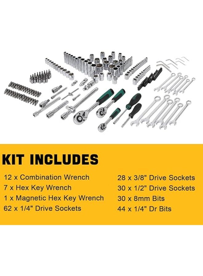 Manful Precision 218 Pcs Ratcheting Screwdriver & Socket Bit Set – Repair Tool Kit with Magnetic Driver, Multi-Tool Screwdriver Tool Set with Box Alloy Steel Small Electric - Image 5