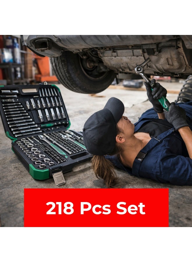 Manful Precision 218 Pcs Ratcheting Screwdriver & Socket Bit Set – Repair Tool Kit with Magnetic Driver, Multi-Tool Screwdriver Tool Set with Box Alloy Steel Small Electric - Image 2
