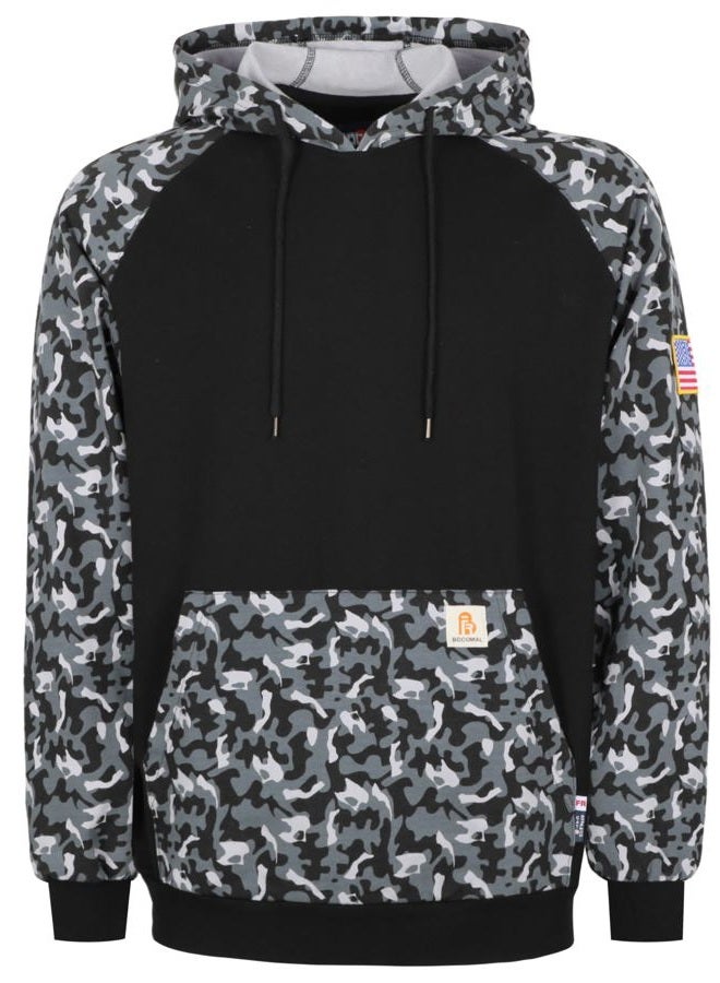 BOCOMAL FR Hoodies Camouflag Lightweight Pullover 7.5oz Cottoon Flame Resistant men's Hooded Sweatshirts NON FLEECE - Image 1