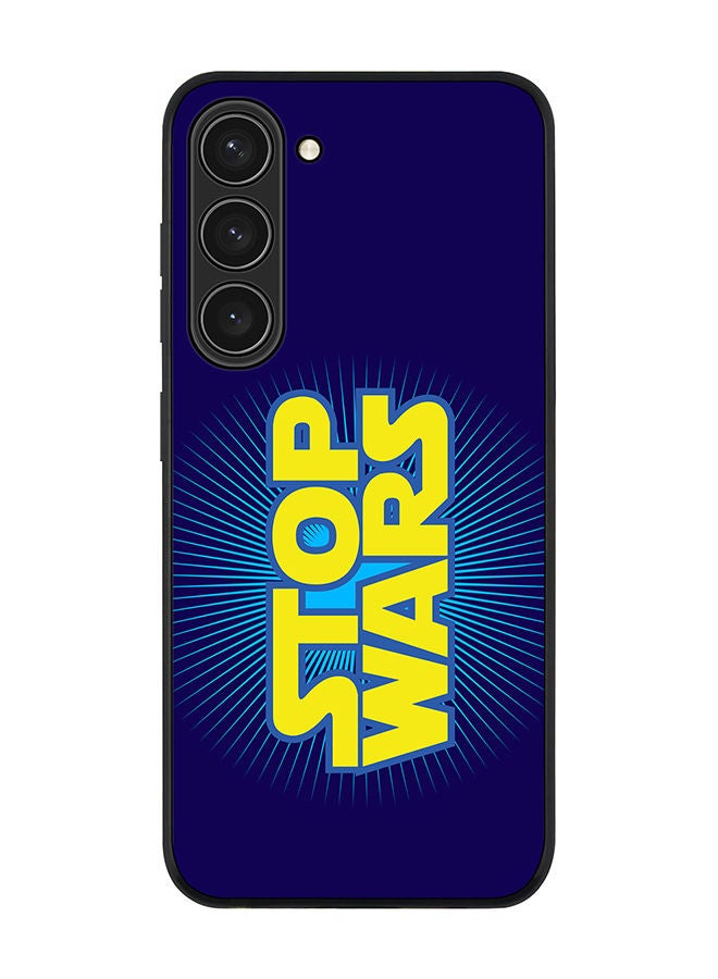 Stylizedd Rugged Black edge case for Samsung Galaxy S23+ 5G Slim fit Soft Case Flexible Rubber Edges Anti Drop TPU Gel Thin Cover - Stop Wars - Image 1