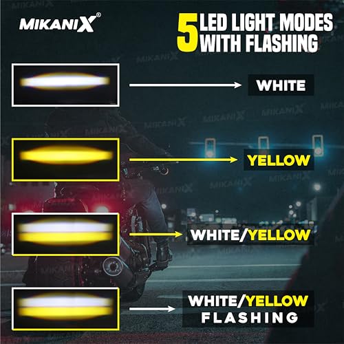 OBEROI'S TRADERS 1 YEAR WARRANTY Super Bright 4 LED Fog Light Switch I 4 Mode Changing Light With Flashing I High/Low Beam I Aluminium Body Fog Light Universal Fit for Motercycle & Car (Pack of 2) - Image 3