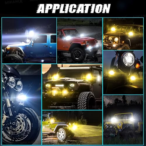 OBEROI'S TRADERS 1 YEAR WARRANTY Super Bright 4 LED Fog Light Switch I 4 Mode Changing Light With Flashing I High/Low Beam I Aluminium Body Fog Light Universal Fit for Motercycle & Car (Pack of 2) - Image 5
