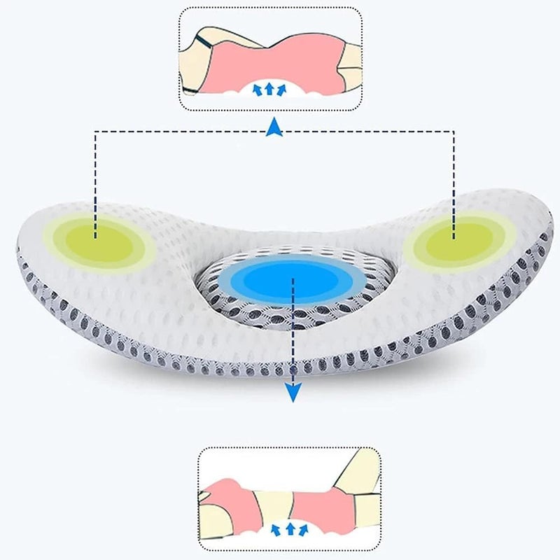 BluBasket 3D Leaf Shape Lumbar Support Pillow for Sleeping Pregnancy Pillow 3D Air Mesh Back Pillow for Bed Adjustable Height Lumbar Pillow for Lower Back Pain Relief - Image 4