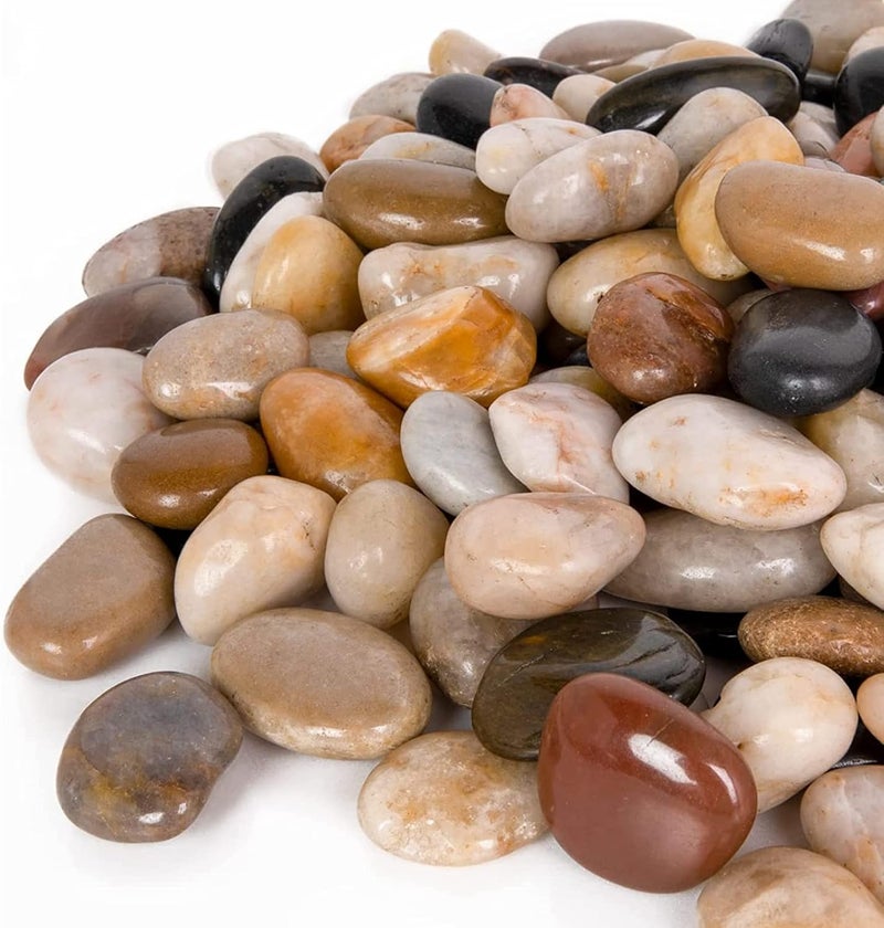 GASPRO 15lb Decorative Rocks for Plants and Garden Landscaping, Polished River Stone for Outdoor Decor, 1-1 3/4 Inch - Image 1