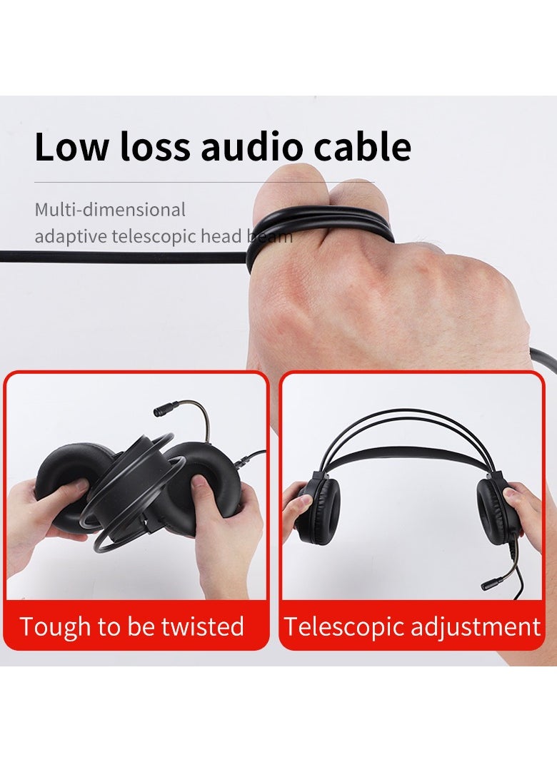 Generic - Gaming Headset with Microphone, Gaming Headphones for PS4 PS5 Xbox One PC with RGB Lights, PlayStation Headset with Noise Reduction 7.1 Surround Sound Over-Ear and Wired 3.5mm Jack - Image 1