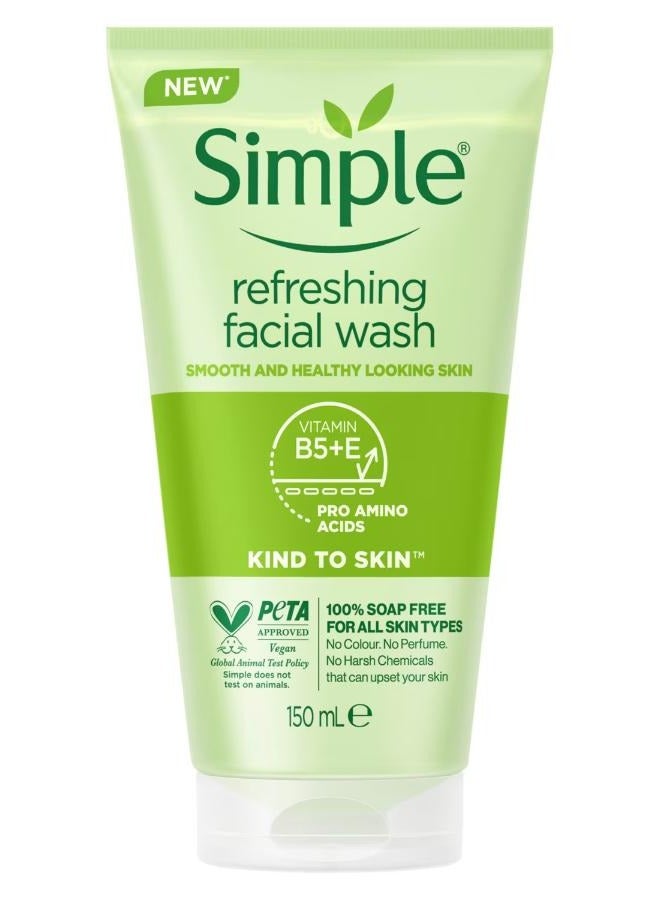 simple Kind to Skin Refreshing Facial Gel Wash 150ml - Image 1