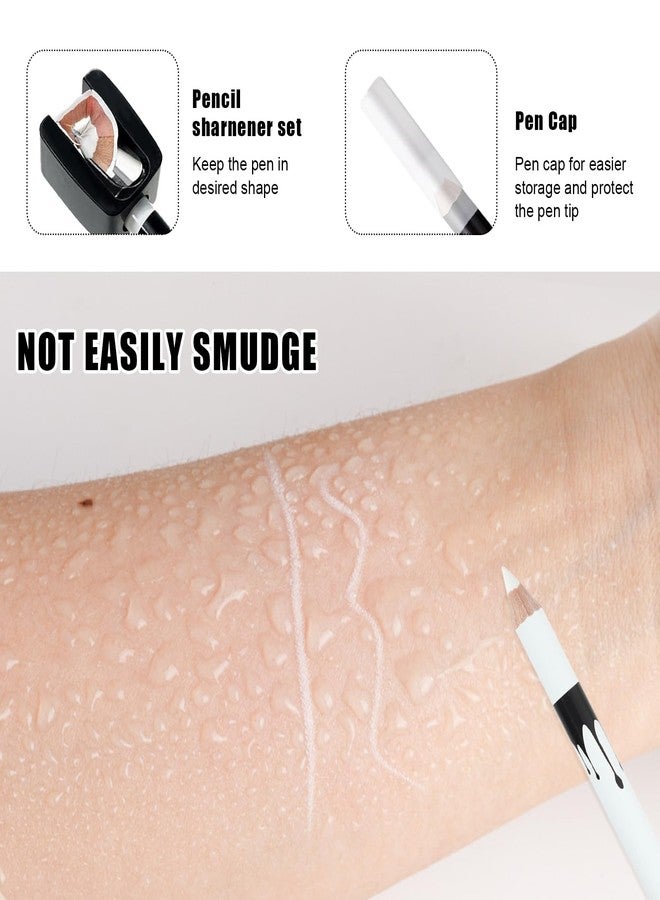 PKRFCJ 12 Barber Pencil, beard pen pencil with 2 Sharpeners Smooth and Smooth Use Used for Beard Hairline Eyeliner Lip Liner Styling Etc.(Black + White - Image 5