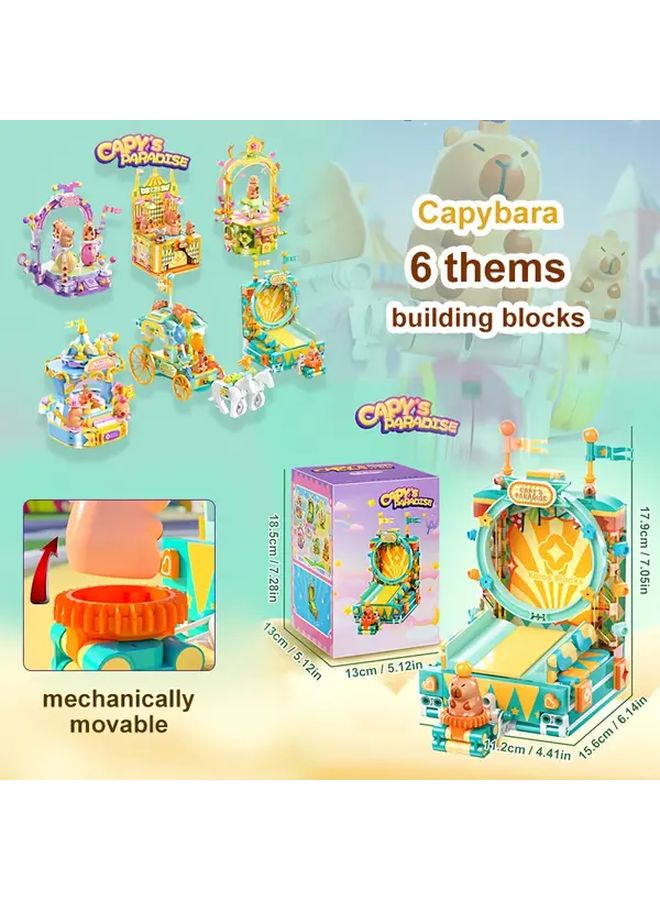 150 Pcs Capybara Star Fantasyland Building Block Toys Cartoon Animal Hand Puppet Educational DIY Theme Gift For Family Children Friends - Image 4