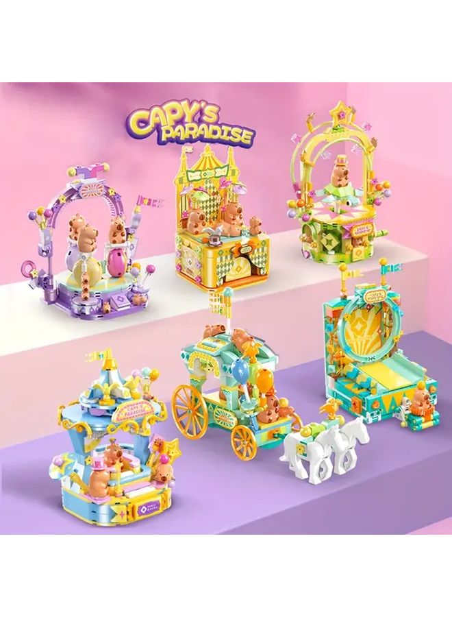 150 Pcs Capybara Star Fantasyland Building Block Toys Cartoon Animal Hand Puppet Educational DIY Theme Gift For Family Children Friends - Image 1
