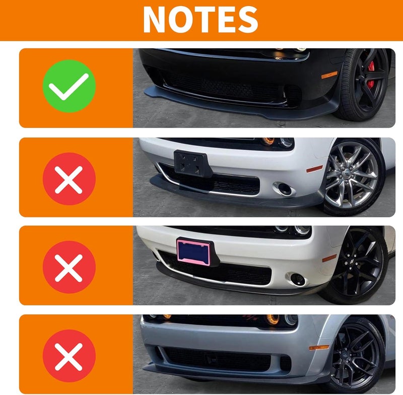 PDKLIN Front Bumper Lip Splitter for Dodge Challenger SRT Hellcat - Image 2