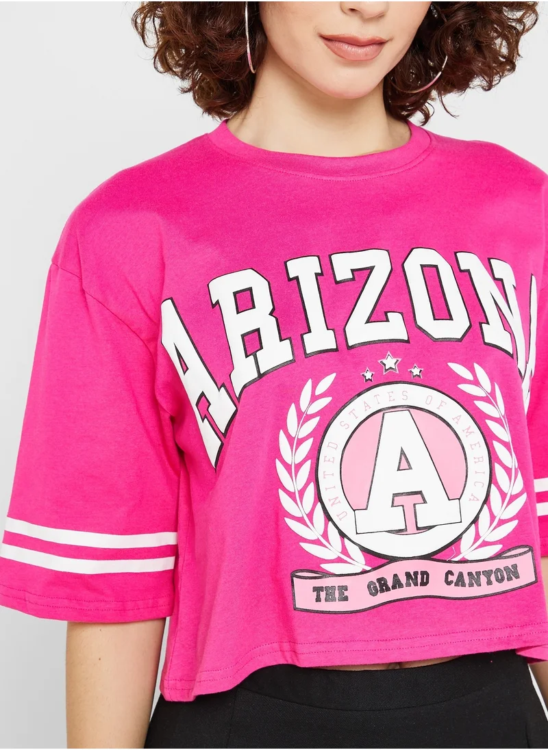 Ginger Cropped Graphic T-shirt