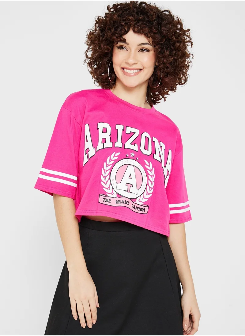Ginger Cropped Graphic T-shirt