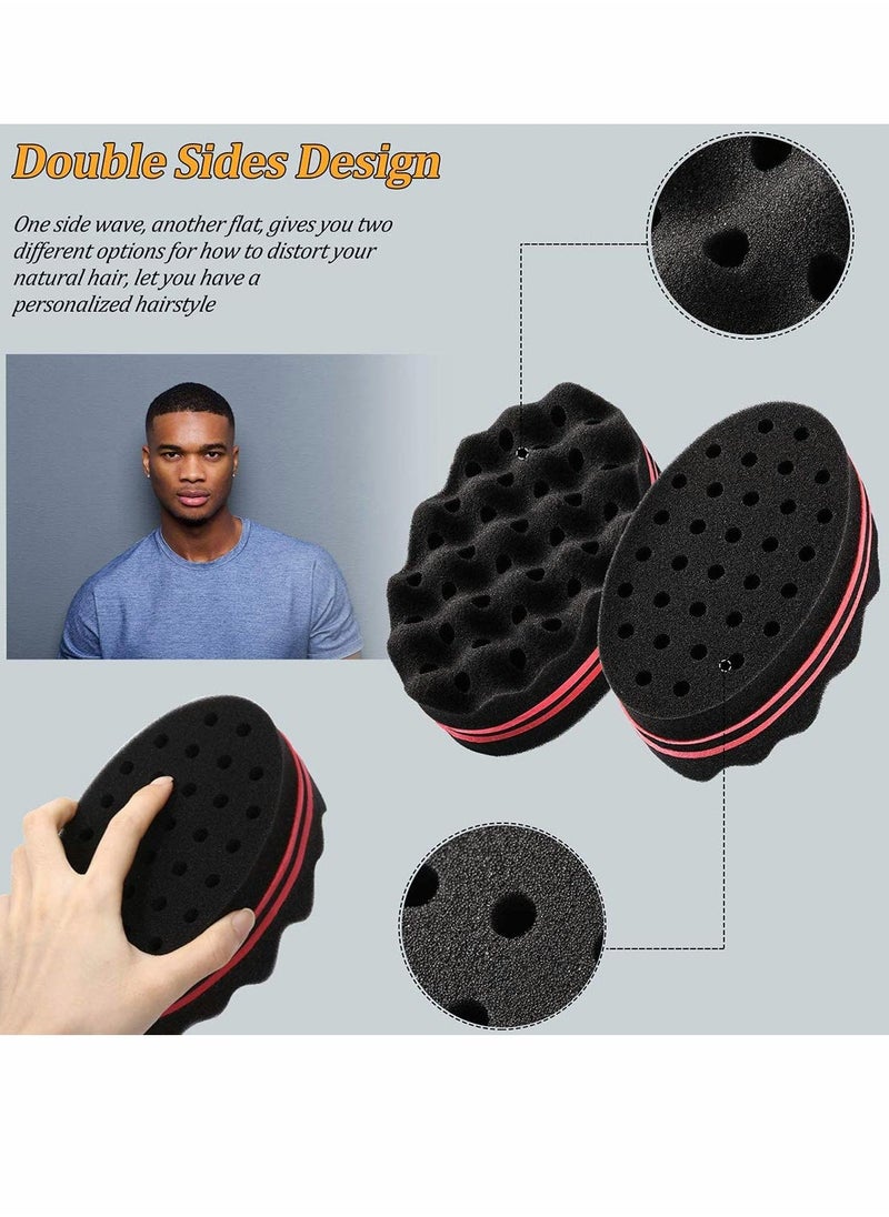 KASTWAVE - Hair Sponge Brush and Afro Comb Hair Twist Curl Sponge Brush Curl Sponge Magic Twist For Home and Barber for Twists, Afros, Coils, Dreadlocks 2 Pack - Image 1