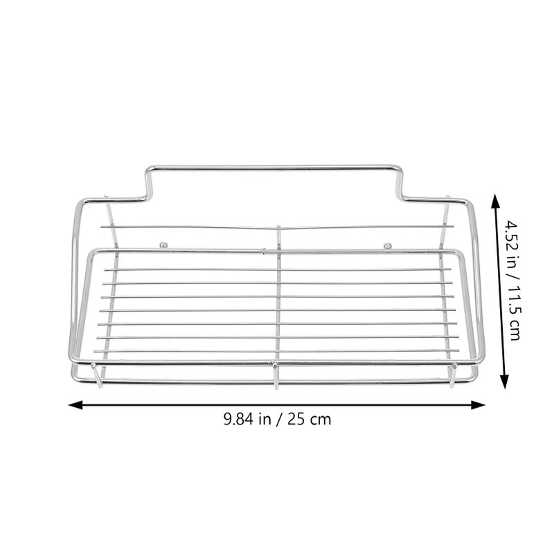 Wall Mounted Stainless Steel Draining Rack 25X11 5X9CM Rustproof Organizer Kitchen Bathroom - Image 4