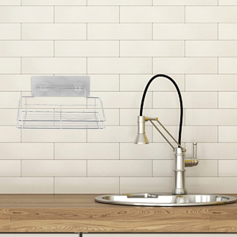 Wall Mounted Stainless Steel Draining Rack 25X11 5X9CM Rustproof Organizer Kitchen Bathroom - Image 3