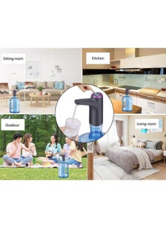 Sprinters Sprinters Water Jug Pump, Electric Water Bottle Pump, USB Charging Automatic Drinking Water Pump for Universal 3-5 Gallon Bottles, Portable Water Dispenser for Home, Office, Picnic, and Camping  - Image 4