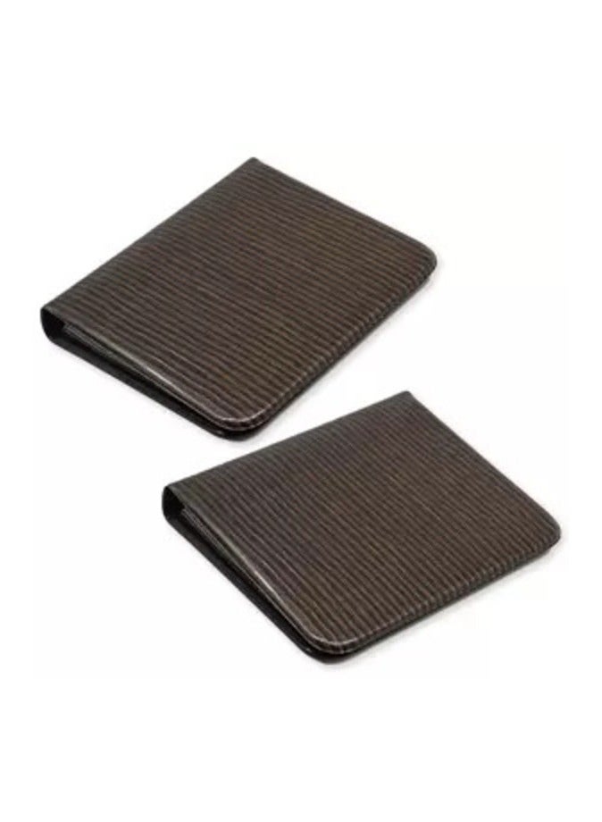 FIS 2 Pieces Telephone Adress Book with Index (A to Z), Colour Lizard Brown