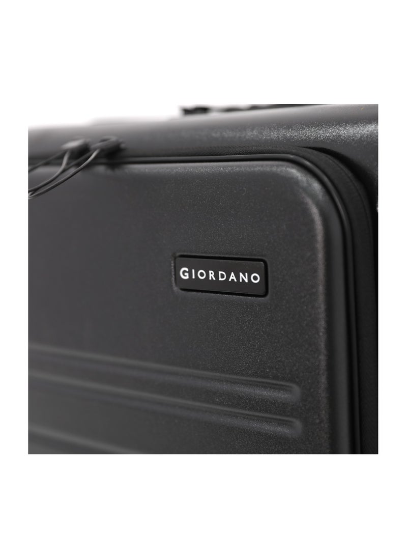GIORDANO Giordano Hardside Double Spinner Wheel Luggage Trolley Bag 20 inch Cabin Size ,Black  - Image 3