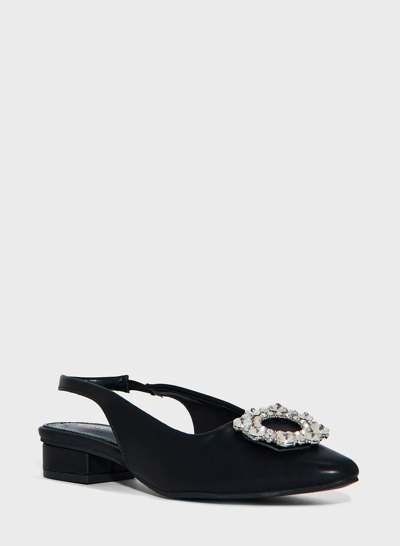 ايلا ليمتد اديشن Gem-Embellished Slingback Pumps