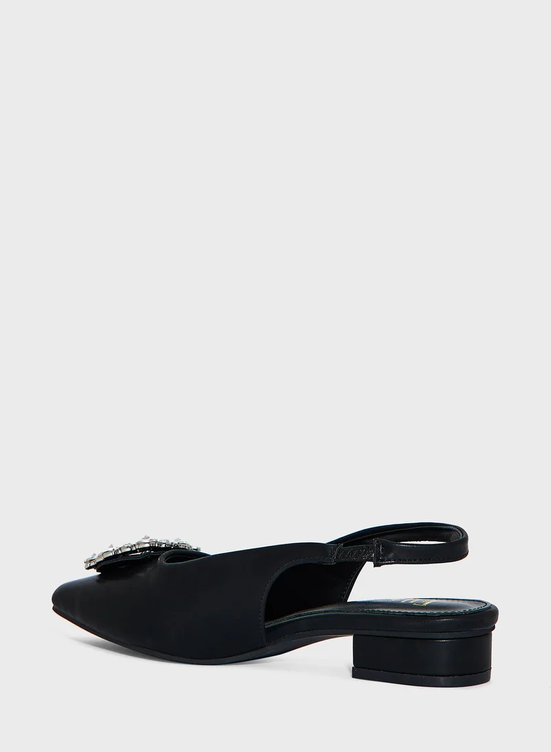 ايلا ليمتد اديشن Gem-Embellished Slingback Pumps