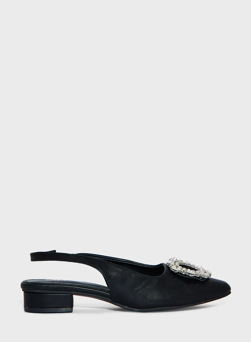 ايلا ليمتد اديشن Gem-Embellished Slingback Pumps