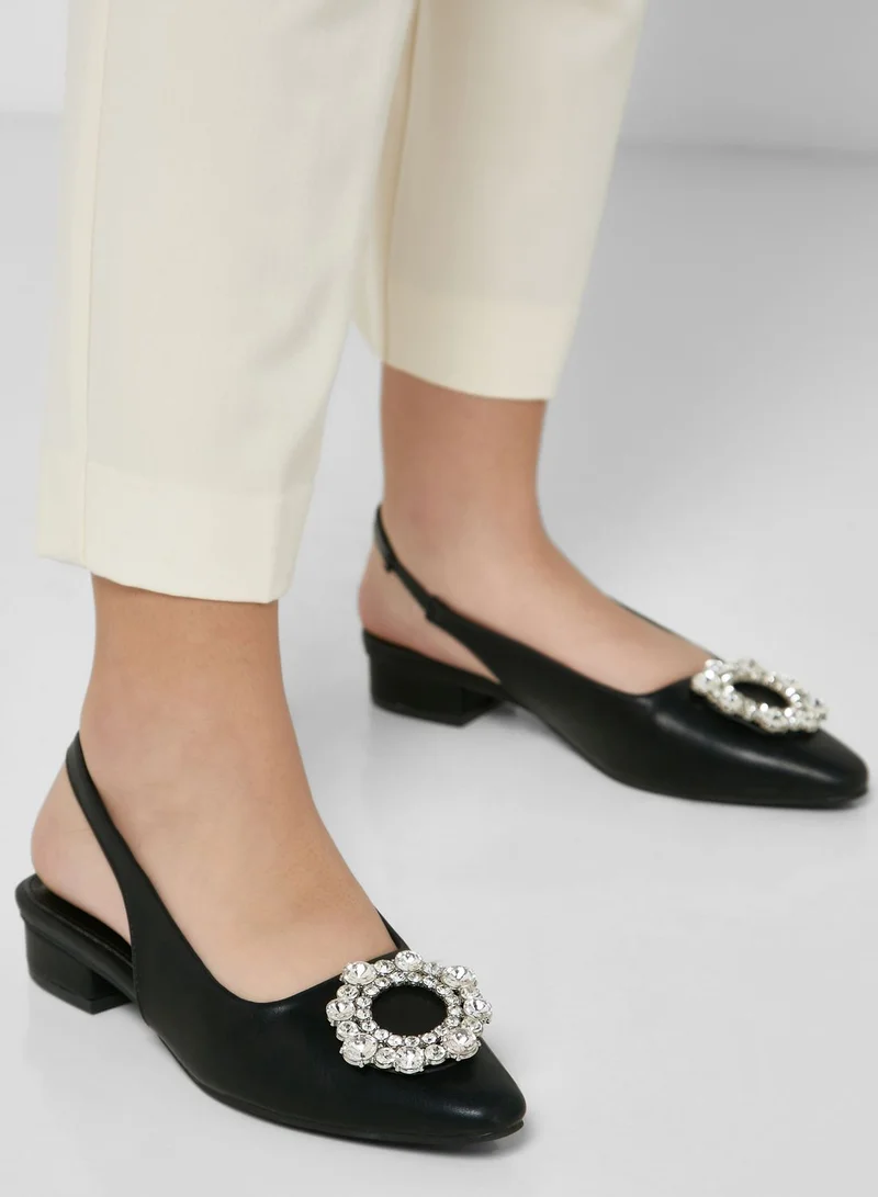 ايلا ليمتد اديشن Gem-Embellished Slingback Pumps