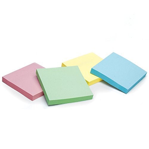 Redi-Tag Self-Stick Notes, Pastel Reminders, 12 Pack of Adhesive Notes, Self-Stick Pads, 3" x 3" Message Notes, Assorted Pastel Colors (B23715) - Image 3