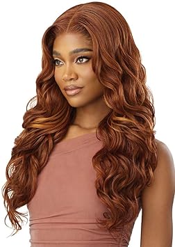 Outre Human Hair Blend 5X5 Lace Closure Wig HhbGlam Curls 24 Color1 JET BLACK - Image 5