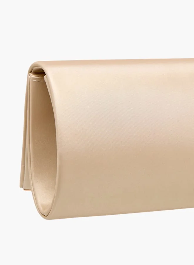 Flora Bella By Shoexpress Women Embellished Clutch with Button Closure and Chain Strap Ramadan Collection