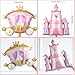 GIHOO Princess Birthday Party Decorations 4pcs Castle and Carriage Foil Balloons for Girls Princess Birthday Baby Shower Party Supplies - Image 4