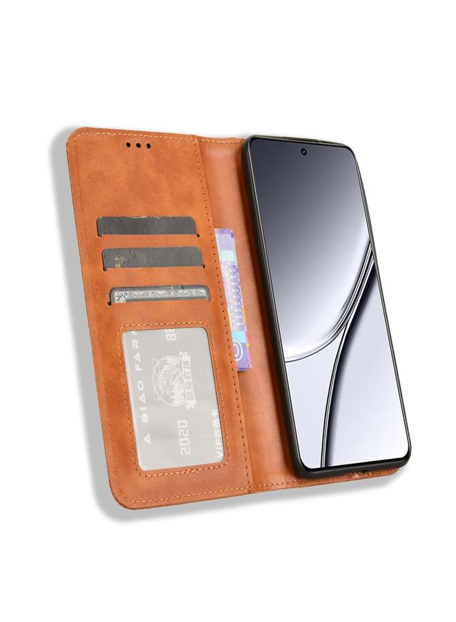 S-TOP Case For Realme GT5 5G Magnetic Buckle Retro Texture Leather Phone Case - Image 4