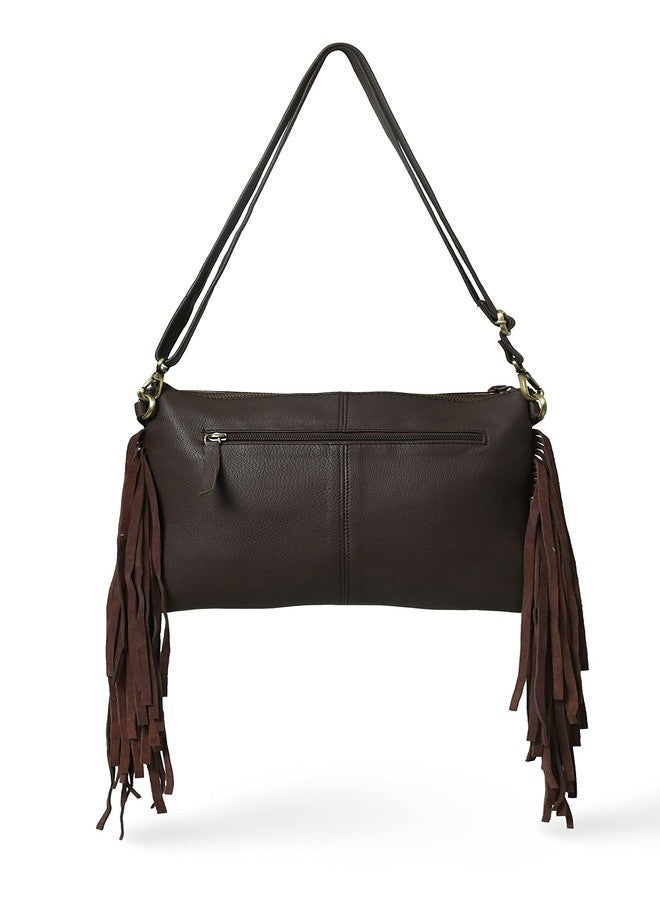 ADYAN Western Leather Purses for Women Crossbody Bag Sling Bag for Women Hand-tooled Fringe Purse - Image 5