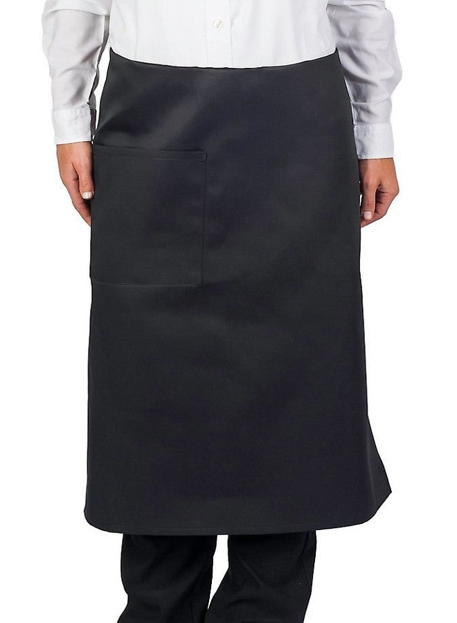 KNG Black Bistro Chef Apron for Men and Women - Pack of 6
